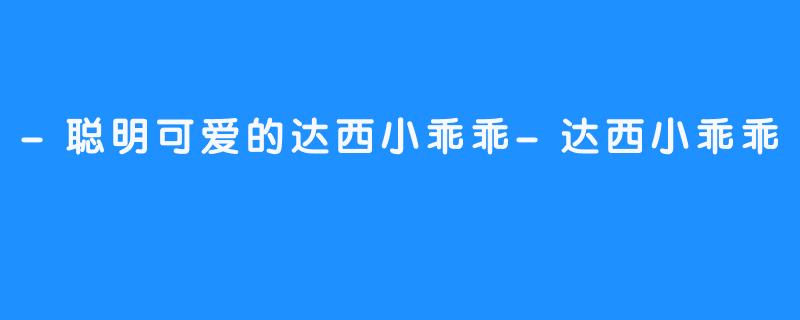 -聪明可爱的达西小乖乖-达西小乖乖