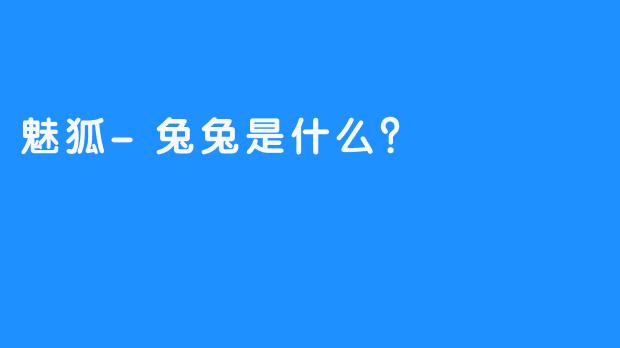 魅狐-兔兔是什么？