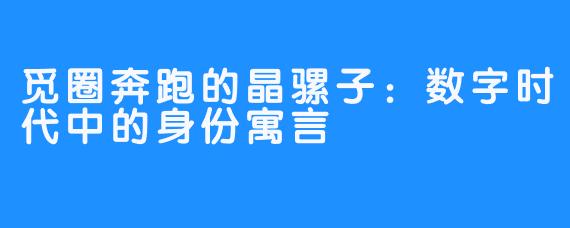 觅圈奔跑的晶骡子：数字时代中的身份寓言
