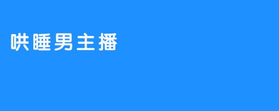 哄睡男主播